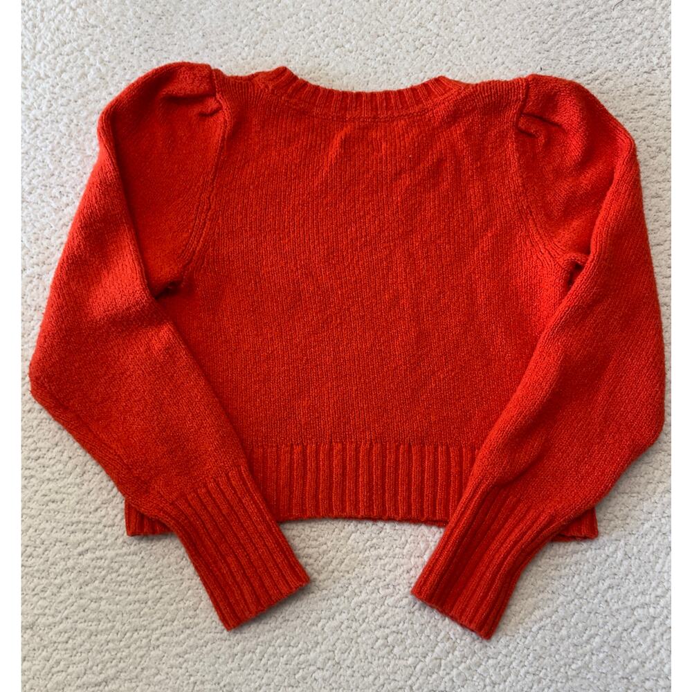 Maeve Crewneck Puff Sleeve Sweater Medium - Picture 9 of 9